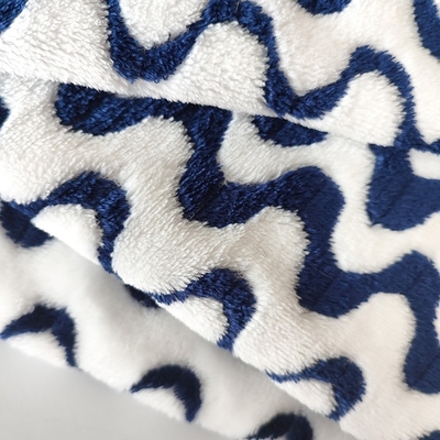 উষ্ণ কম্বল হোম টেক্সটাইল পোশাকের জন্য Cationic Jacquard ফ্ল্যানেল ফ্লিস ফ্যাব্রিক 260gsm