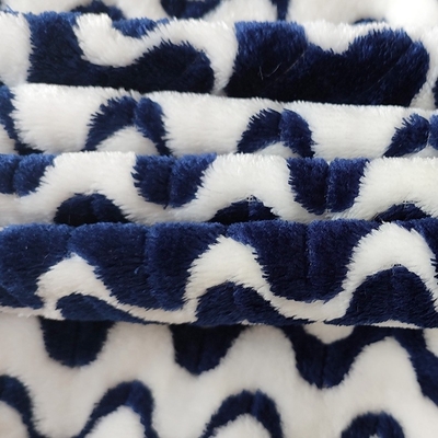 উষ্ণ কম্বল হোম টেক্সটাইল পোশাকের জন্য Cationic Jacquard ফ্ল্যানেল ফ্লিস ফ্যাব্রিক 260gsm