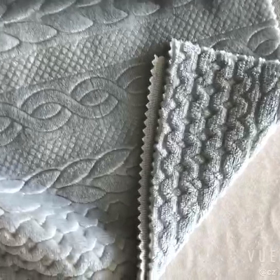 এমবসড নিটেড 200gsm নরম কম্বল ফ্যাব্রিক 58'' 60"
