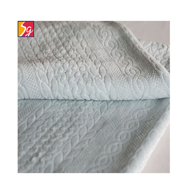 এমবসড নিটেড 200gsm নরম কম্বল ফ্যাব্রিক 58'' 60"