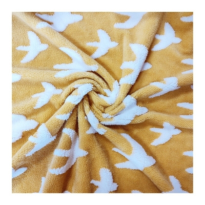 জ্যাকার্ড শু ভেলভেটিন ফ্যাব্রিক 300gsm কোট সোফা কভারের জন্য 100% পলিয়েস্টার প্লাশ ফ্লিস ফ্যাব্রিক