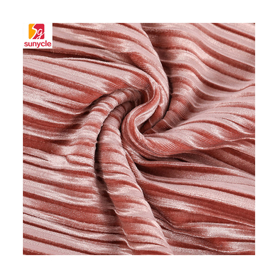 Fluted Pleated কোরিয়ান ভেলভেট ফ্যাব্রিক সোফা সলিড রঙ