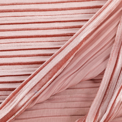 Fluted Pleated কোরিয়ান ভেলভেট ফ্যাব্রিক সোফা সলিড রঙ
