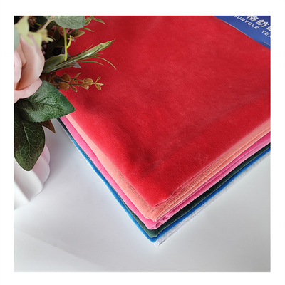 240gsm ভেলর ভেলভেট ফ্যাব্রিক CVC80 CVC20 প্লেইন 32S 100D