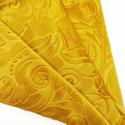 3D এমবসড সোফা হল্যান্ড ভেলভেট ফ্যাব্রিক 320gsm 150D