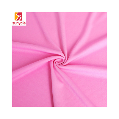 টি শার্ট একক বুনা সুতির ফ্যাব্রিক 100gsm গোলাপী প্লেইন